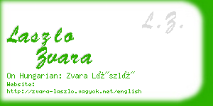 laszlo zvara business card